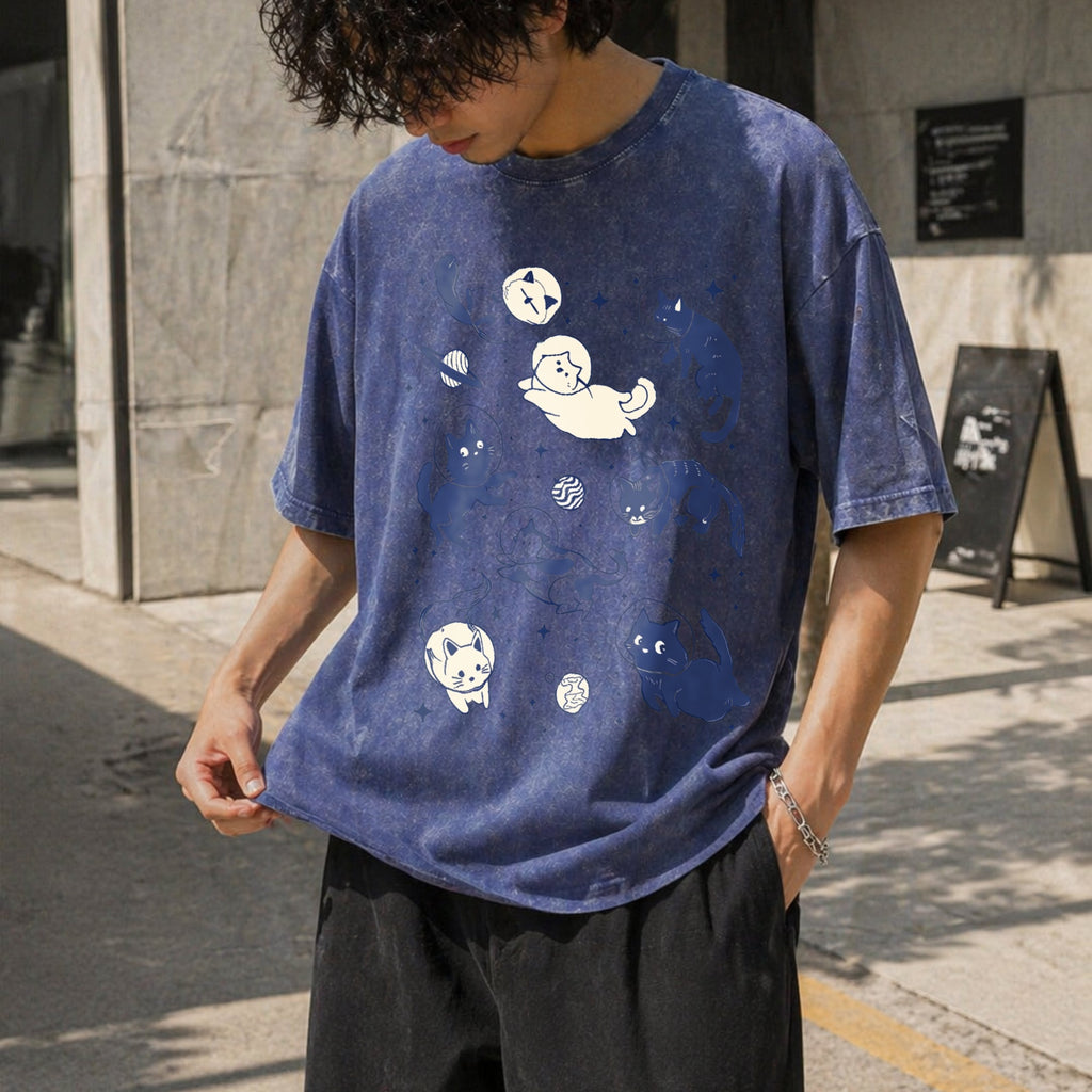 Cats In Space - - Cat Lover - Funny Kitty - Vintage Washed product image 8