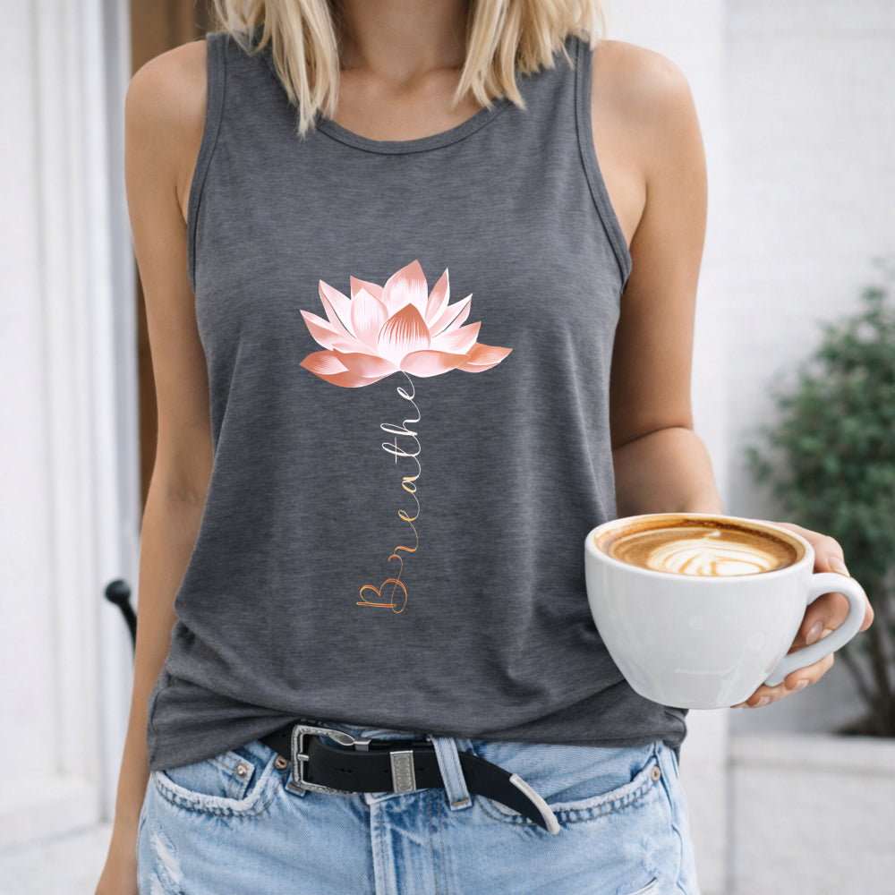 Breathe Letters & For Lotus Women's Tank Top