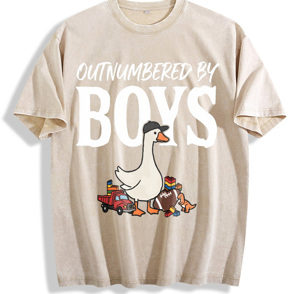 Silly Goose Boy Mom Vintage Washed T-Shirt product image 1