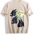Raven Howling To Moon 90s Vintage Washed T-Shirt product image 1