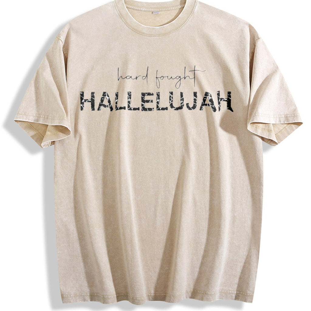 Dark Grey - Short-sleeved With Hallelujah And Hard Paid product image 1