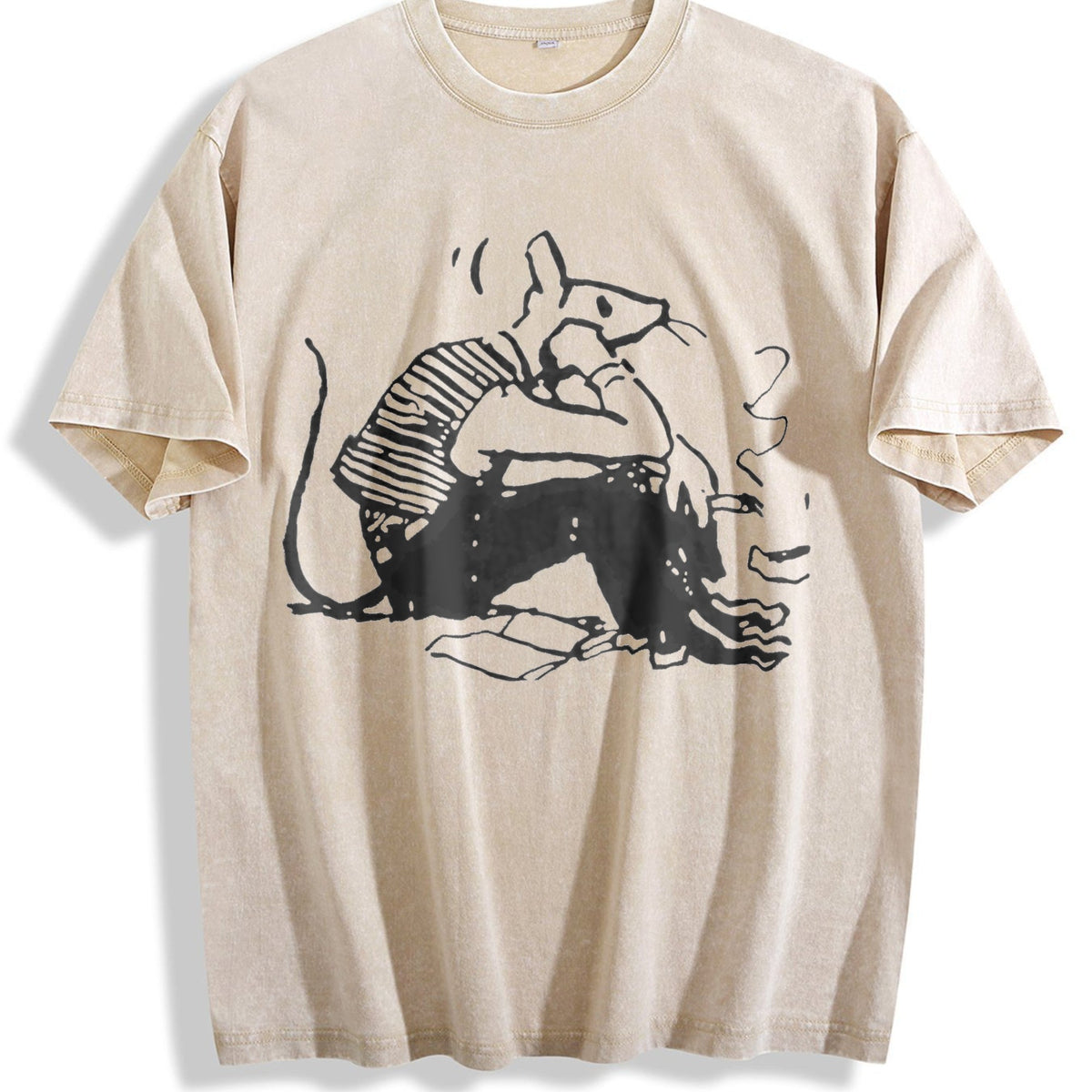Mouse Thinking Vintage Washed T-Shirt product image 1
