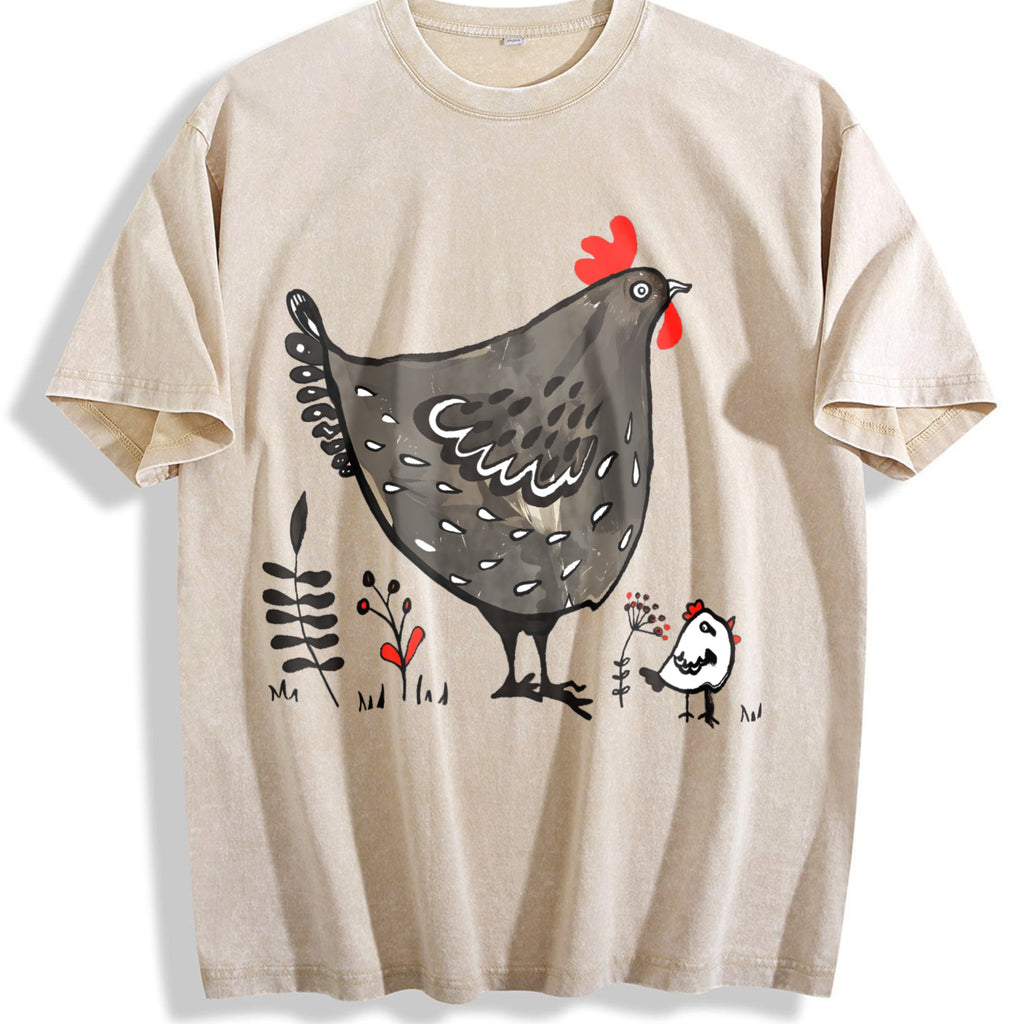 Chicken & Eggplant Vintage Washed T-Shirt product image 1