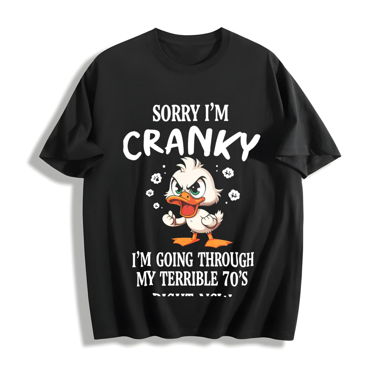 Easter Funny 70s Duck Cotton T-Shirt product image 1