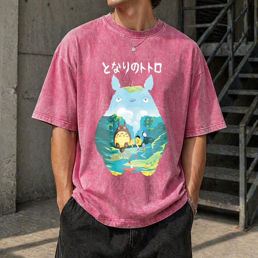 Ghibli Totoro Vintage Washed T-Shirt product image 7