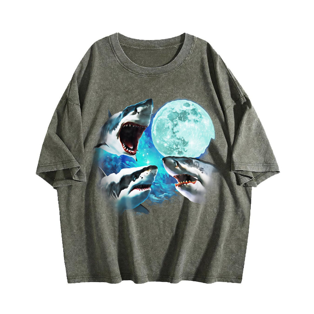 Three Sharks Vintage Washed T-Shirt product image 4