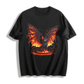 Black Cat & Wing Cotton T-Shirt product image 1