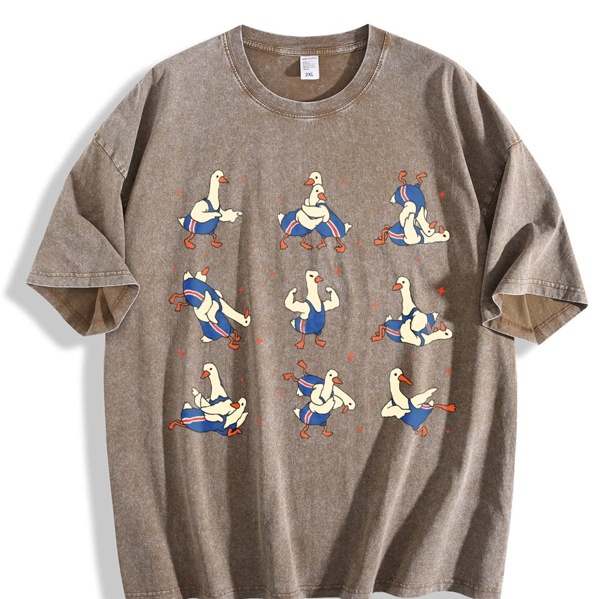 Wrestling Silly Goose Vintage Washed T-Shirt product image 3