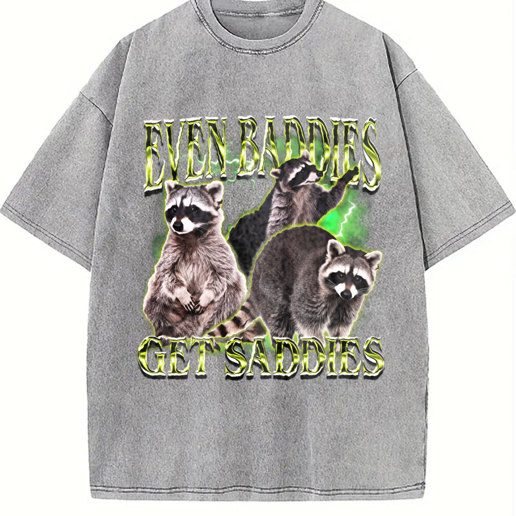 Even Baddies Get Saddies Vintage Washed T-Shirt product image 5