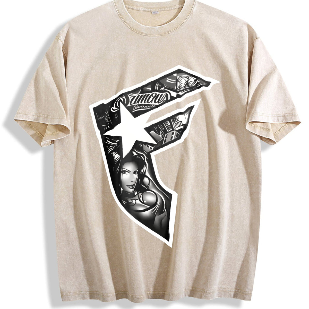 Bold Geometric Vintage Washed T-Shirt product image 1