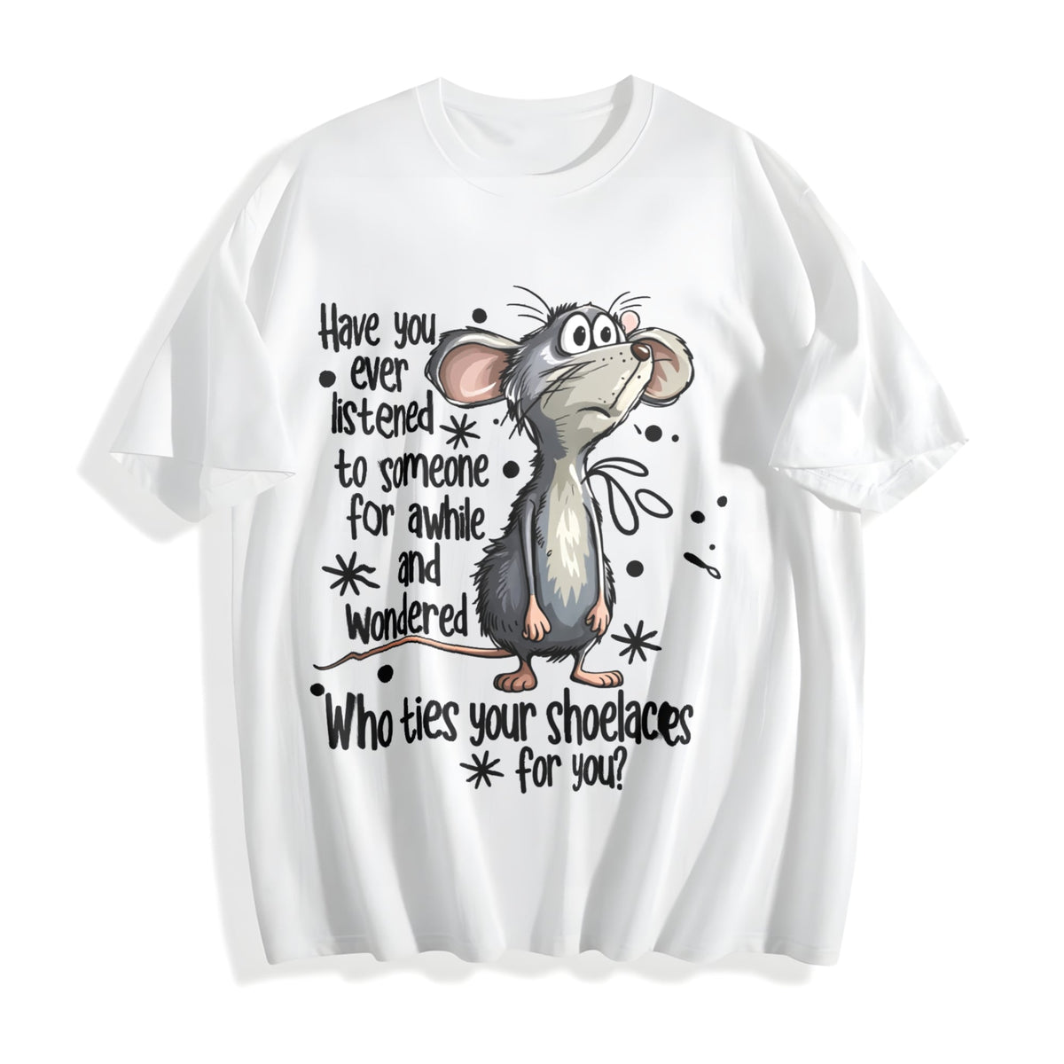 Mouse & Letter Cotton T-Shirt product image 2