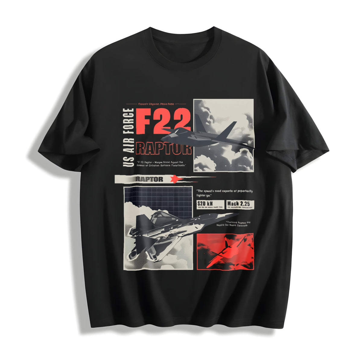 F-22 Raptor Military Funny Good Cotton T-Shirt product image 1