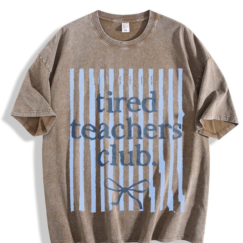 Tired Teachers Club Vintage Washed T-Shirt product image 3