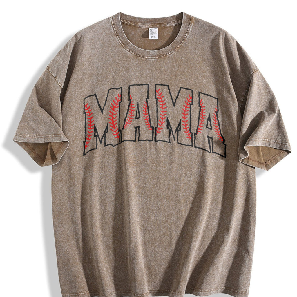 Baseball Mama Vintage Washed T-Shirt product image 3