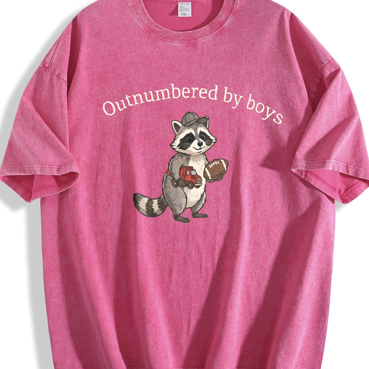 Boy Mom Dad Raccoon Vintage Washed T-Shirt product image 5