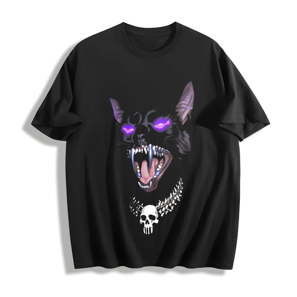 Dark Cat Cotton T-Shirt product image 1