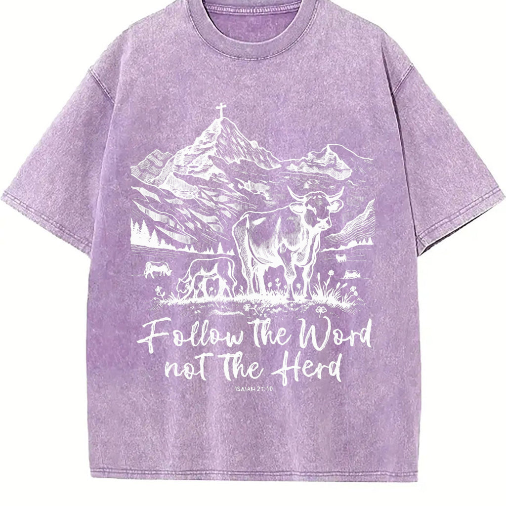 Follow the Word Not Herd Vintage Washed T-Shirt product image 6