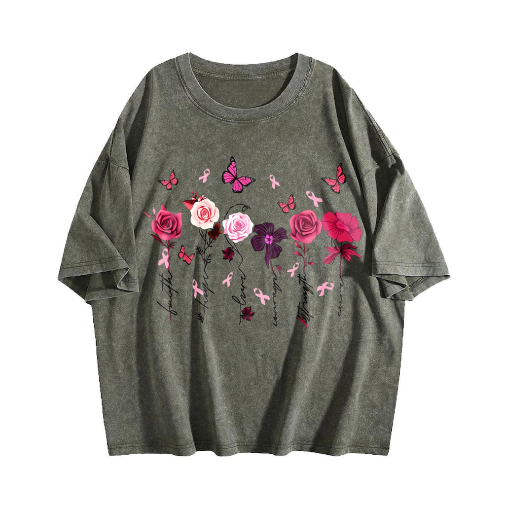 Pink Floral And Letter - The Perfect Choice Vintage Washed product image 4