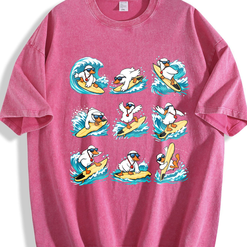 Funny Surfing Goose Vintage Washed T-Shirt product image 5