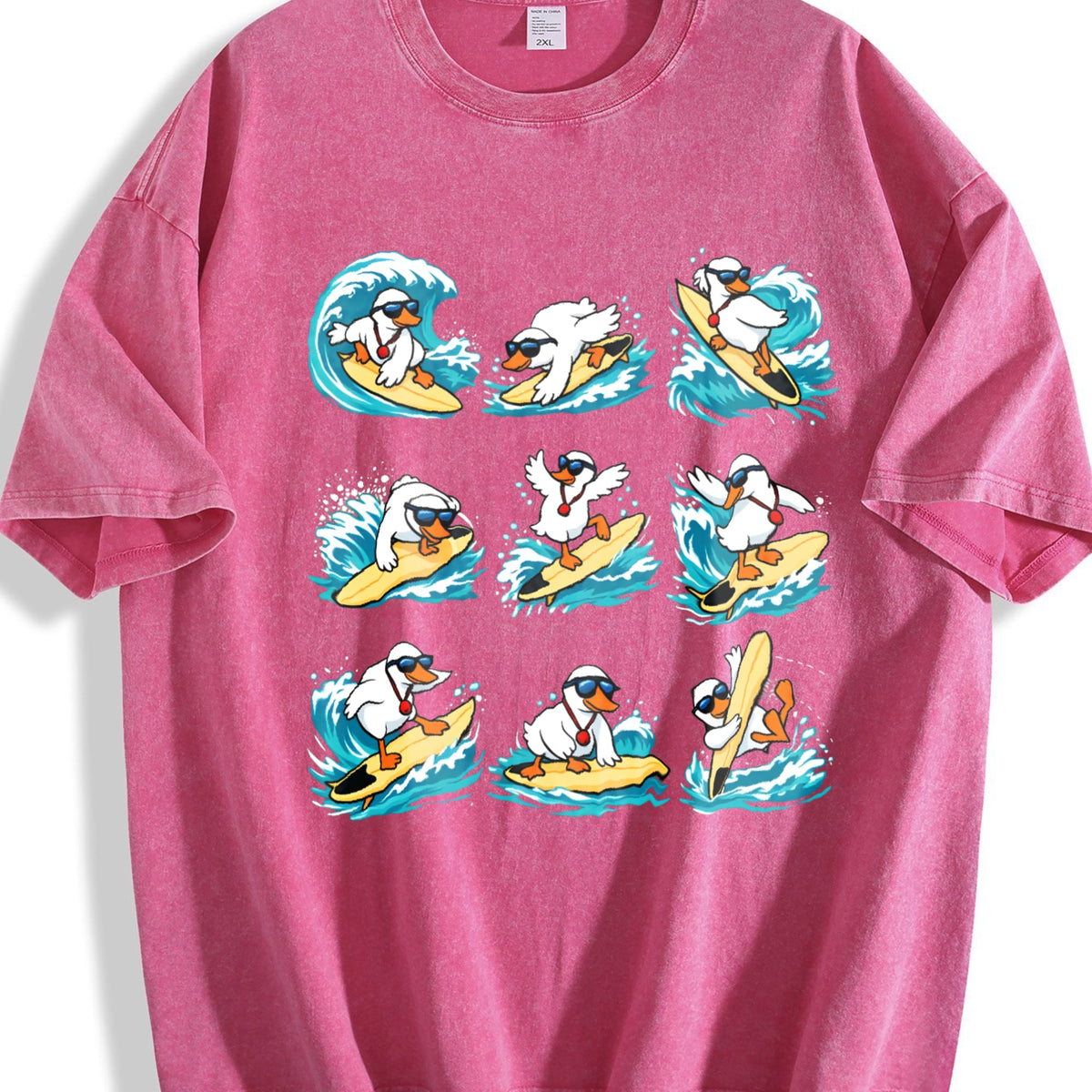 Funny Surfing Goose Vintage Washed T-Shirt product image 5