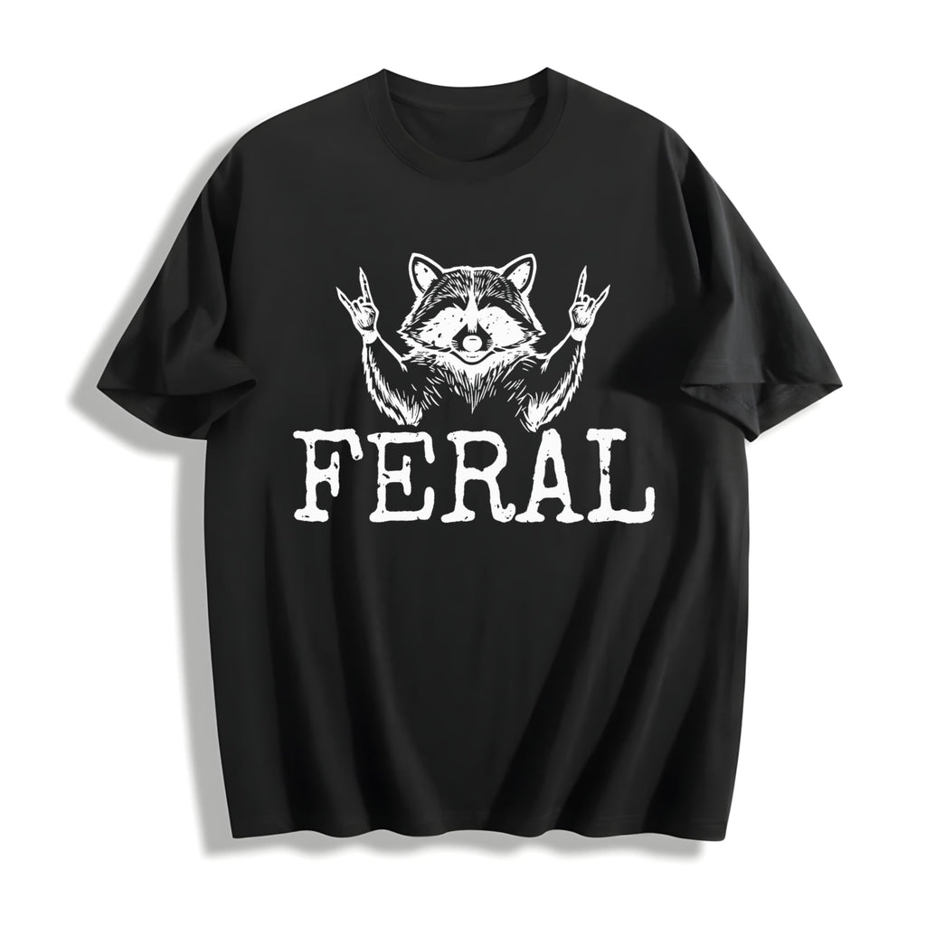 Feral Raccoon Cotton T-Shirt product image 1