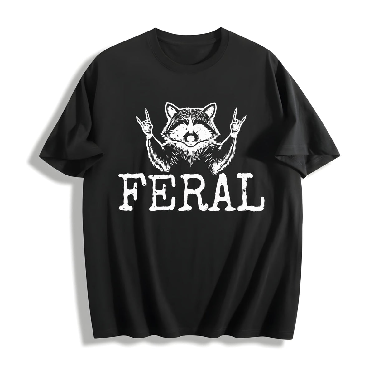 Feral Raccoon Cotton T-Shirt product image 1