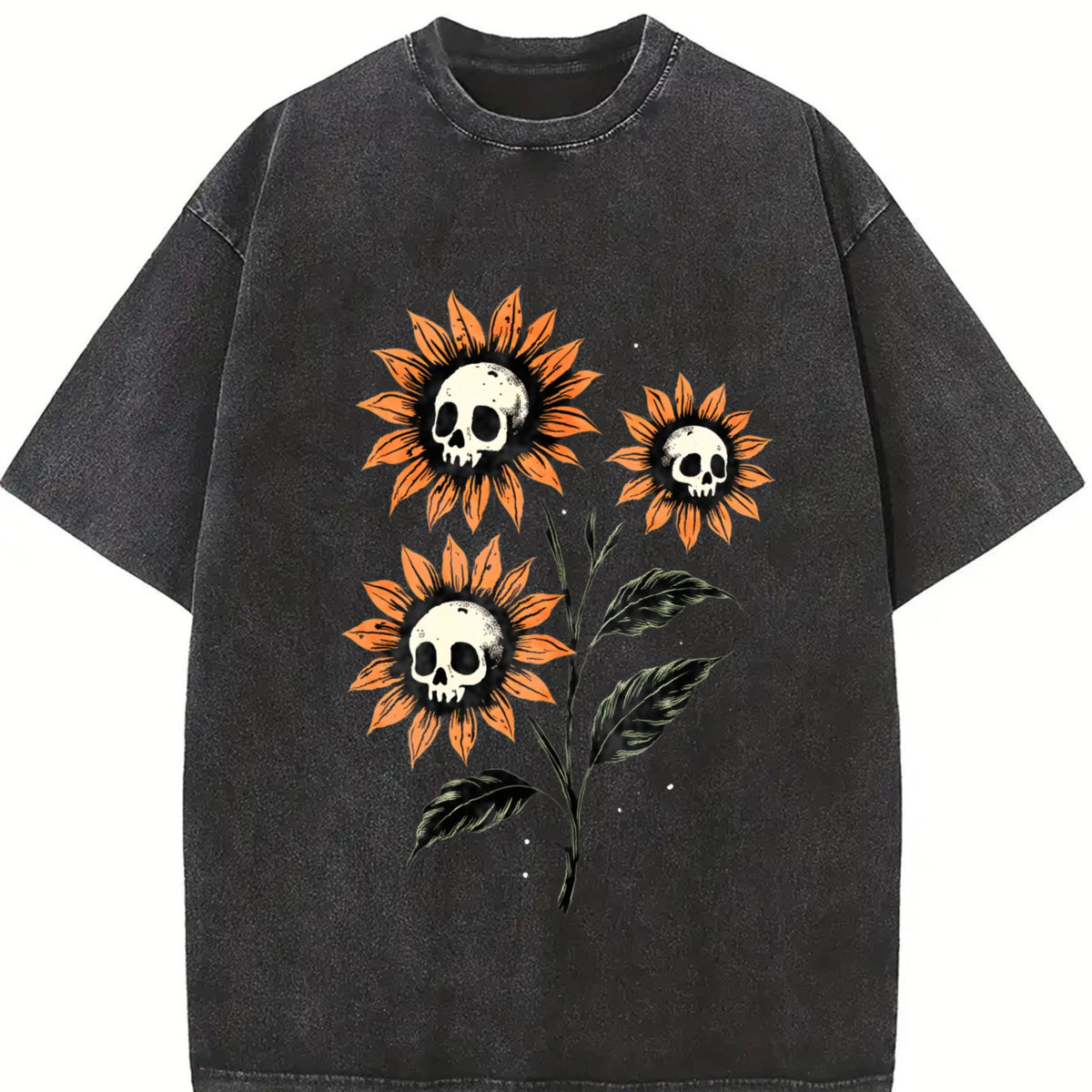 Skull Sunflowers Gothic Goth Creepy Cute Alt Grunge Y2K product image 2
