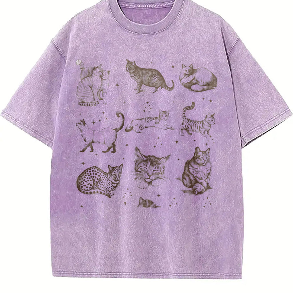 Cats 90s Vintage Washed T-Shirt product image 6