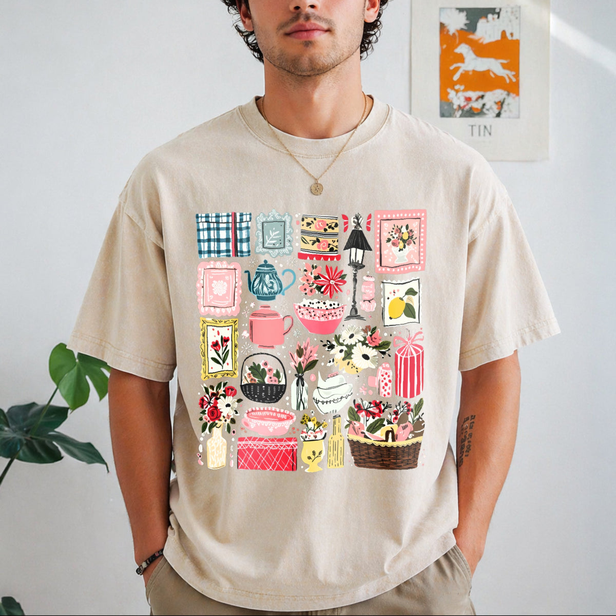 Born To Thrift Cottagecore Vintage Washed T-Shirt product image 1