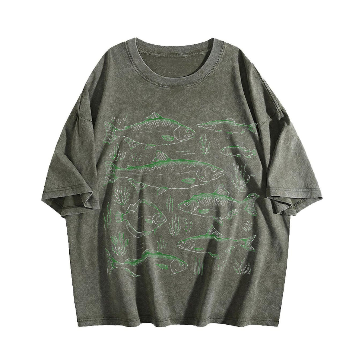 Fish 90s Tattoo Vintage Washed T-Shirt product image 4