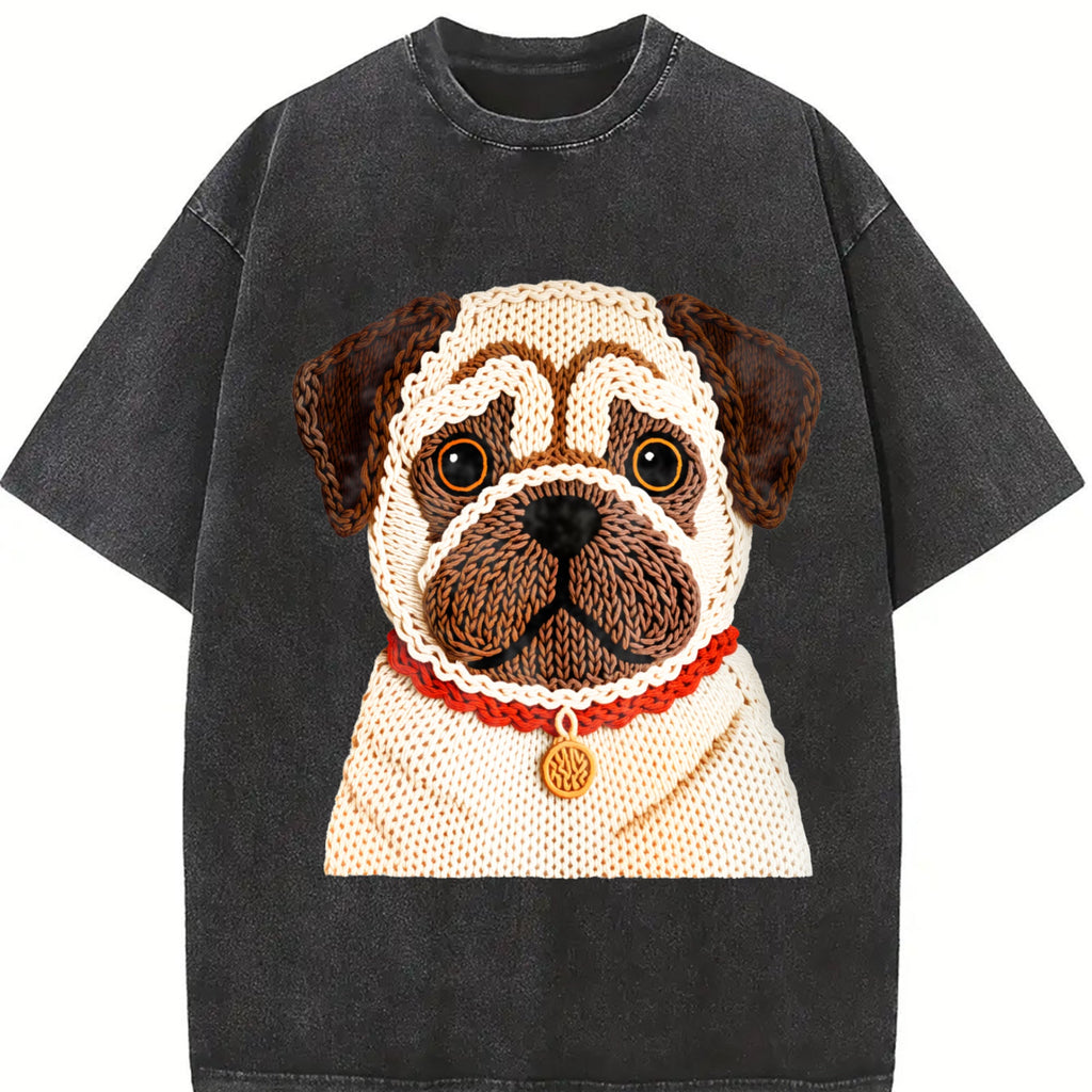 Winter A Pug Vintage Washed T-Shirt product image 2