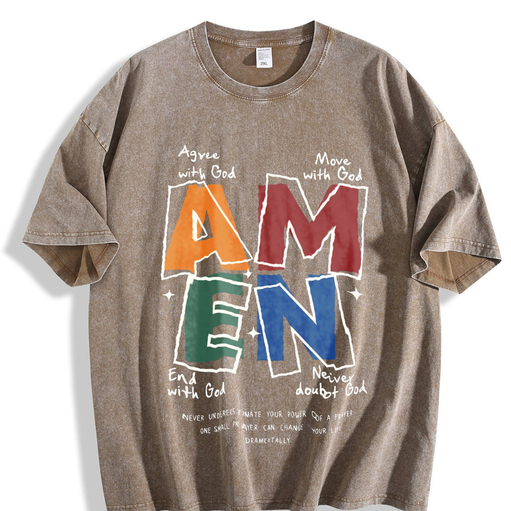 Amen Classic Letter Header Vintage Washed T-Shirt product image 3