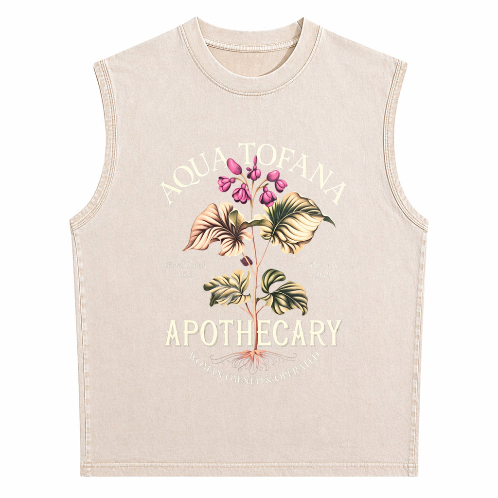 Aqua Tofana Funny Feminist Apothecary Men's Washed Tank Top