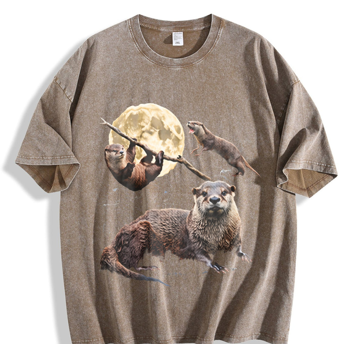 Otter Moon Vintage Washed T-Shirt product image 3