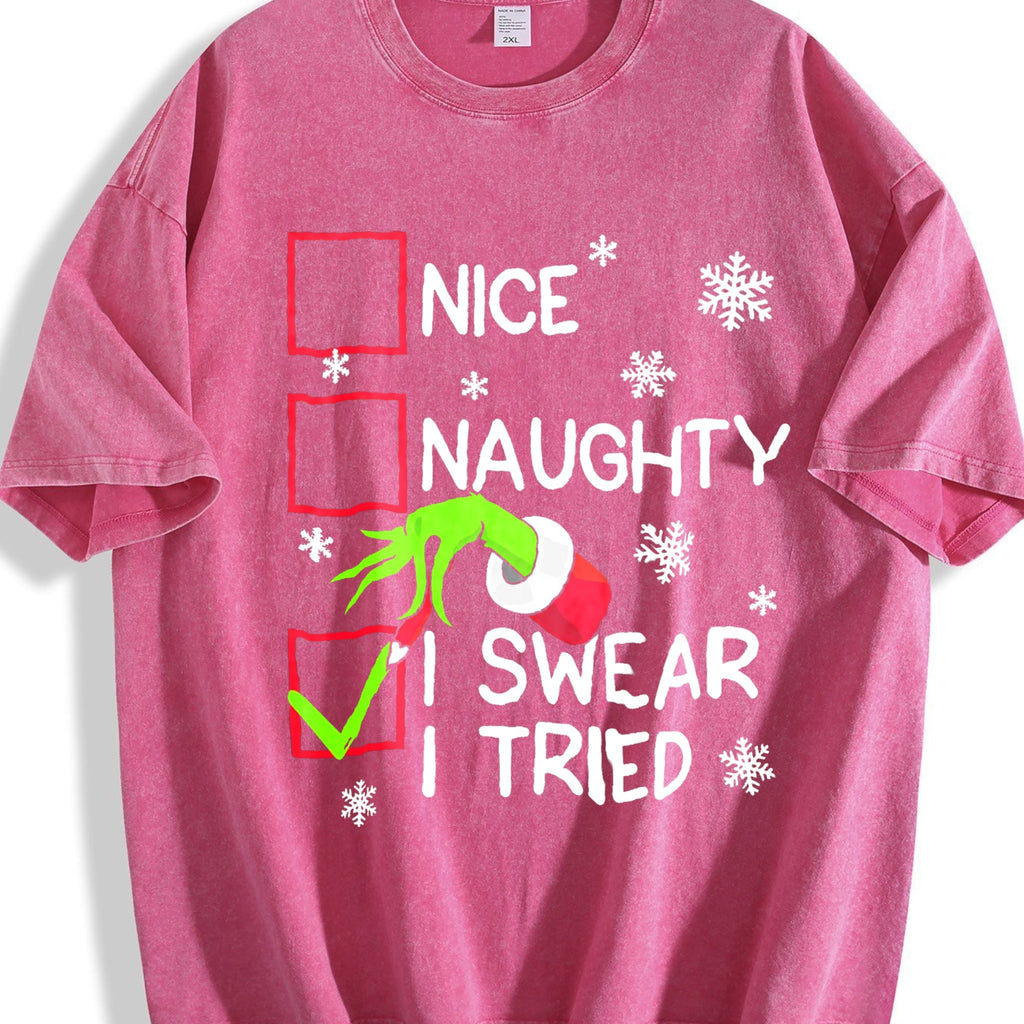 Groovy Naughty I Swear I Tried Christmas Holiday Vintage product image 5