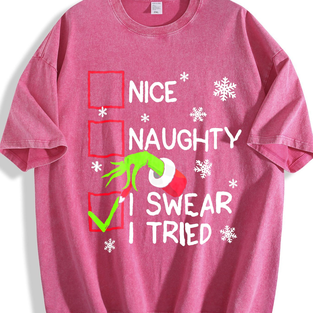Groovy Naughty I Swear I Tried Christmas Holiday Vintage product image 5