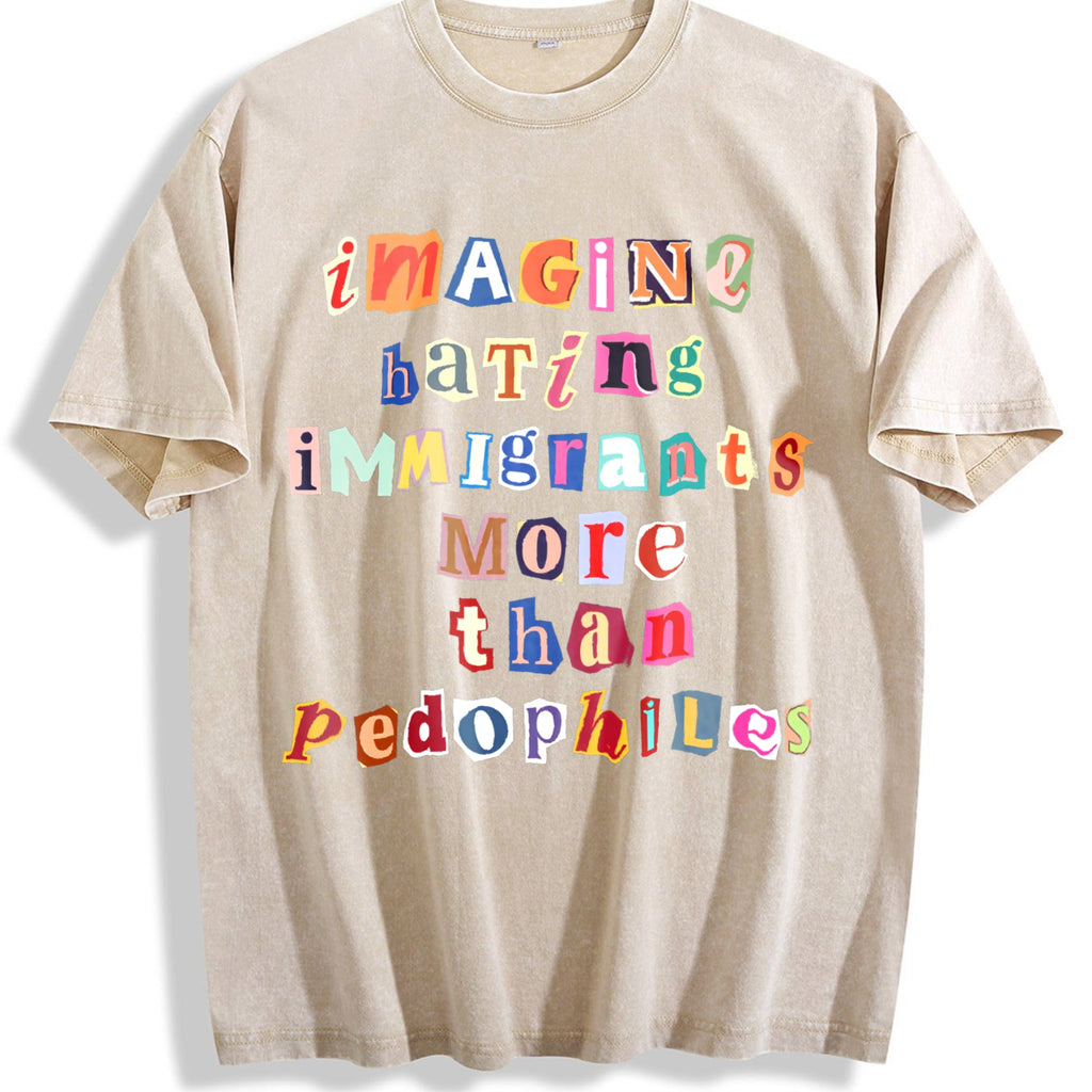 Anti Ice Magazine Letters Vintage Washed T-Shirt product image 1