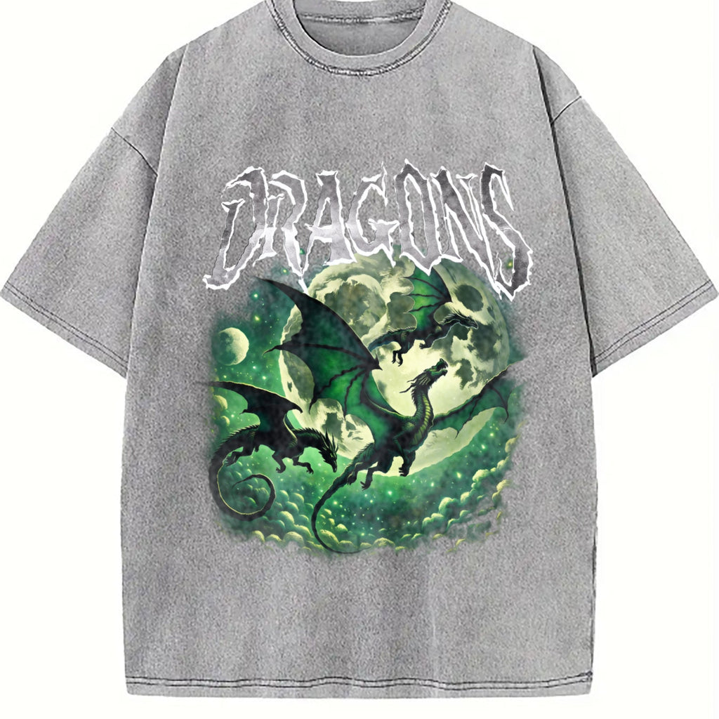 Dragons Fantasy Vintage Washed T-Shirt product image 5