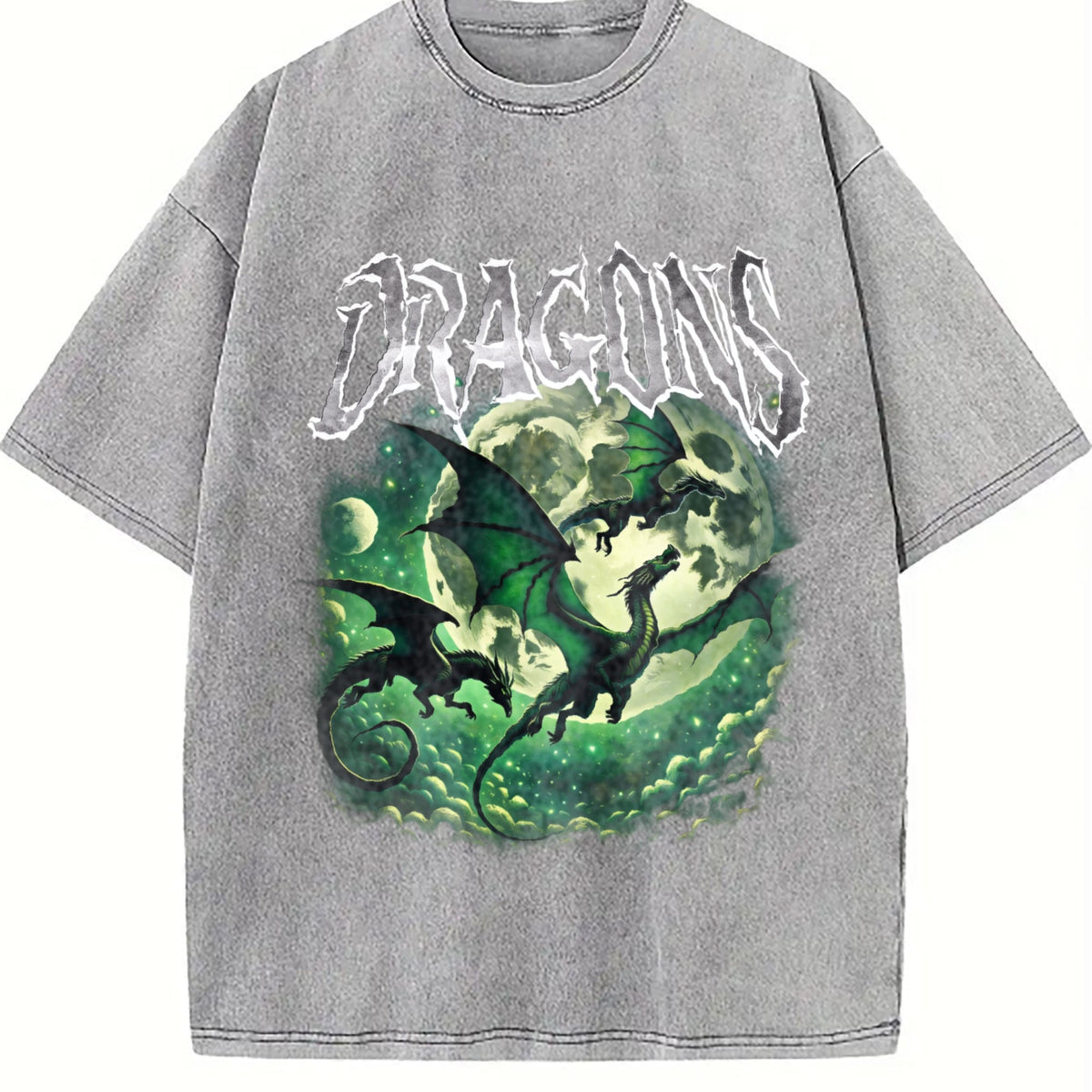 Dragons Fantasy Vintage Washed T-Shirt product image 5