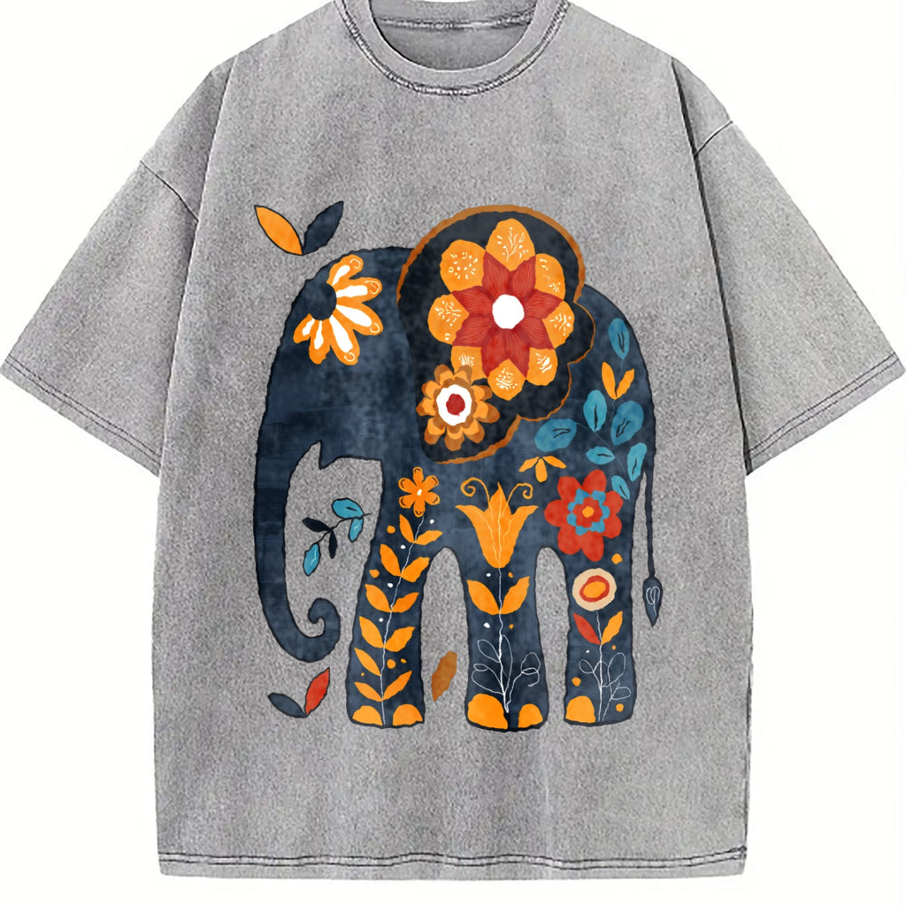 Bohemian Elephant - With Vibrant & Floral Vintage Washed product image 5