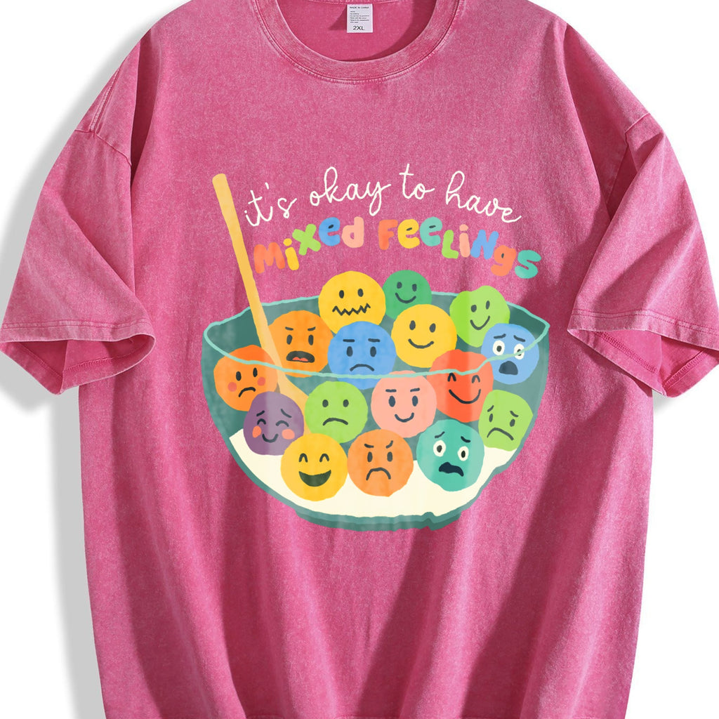 Its Okay To Have Mixed Feelings Vintage Washed T-Shirt product image 5