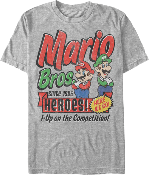 1-Up on the Competition Super Mario Bros. Nintendo T-Shirt product image 1