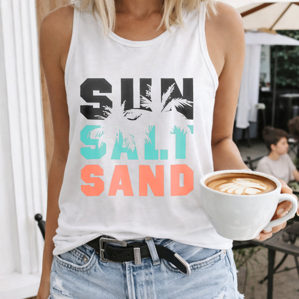 Sun Salt Sand - Vibrant Orange Women's Tank Top
