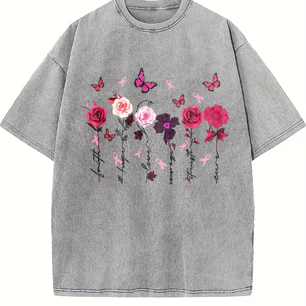 Pink Floral And Letter - The Perfect Choice Vintage Washed product image 5