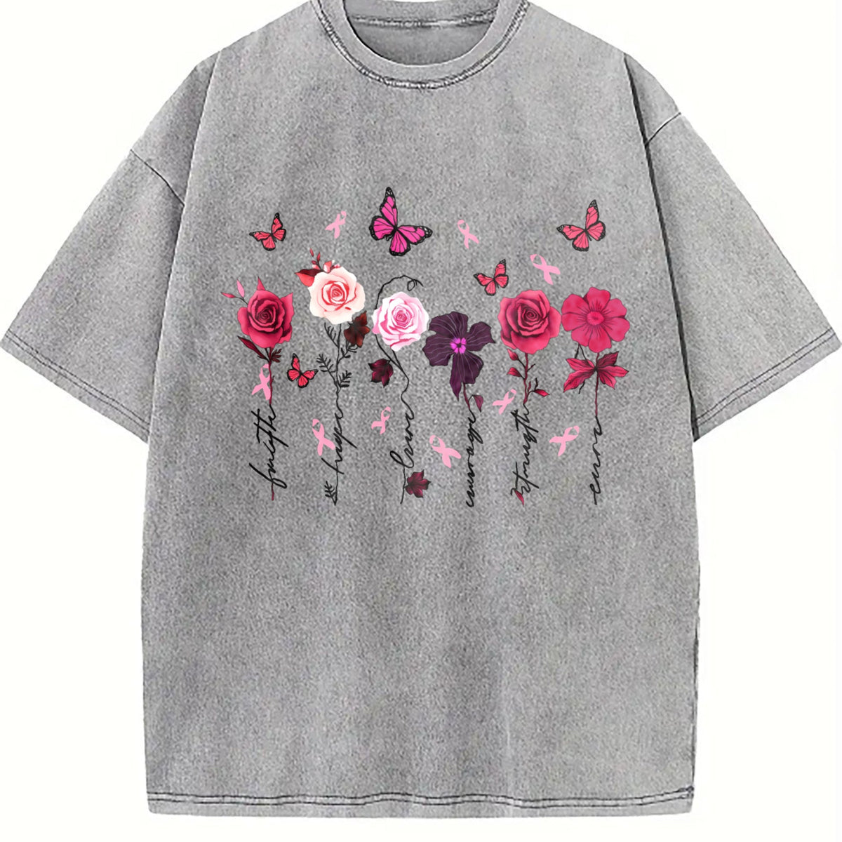 Pink Floral And Letter - The Perfect Choice Vintage Washed product image 5