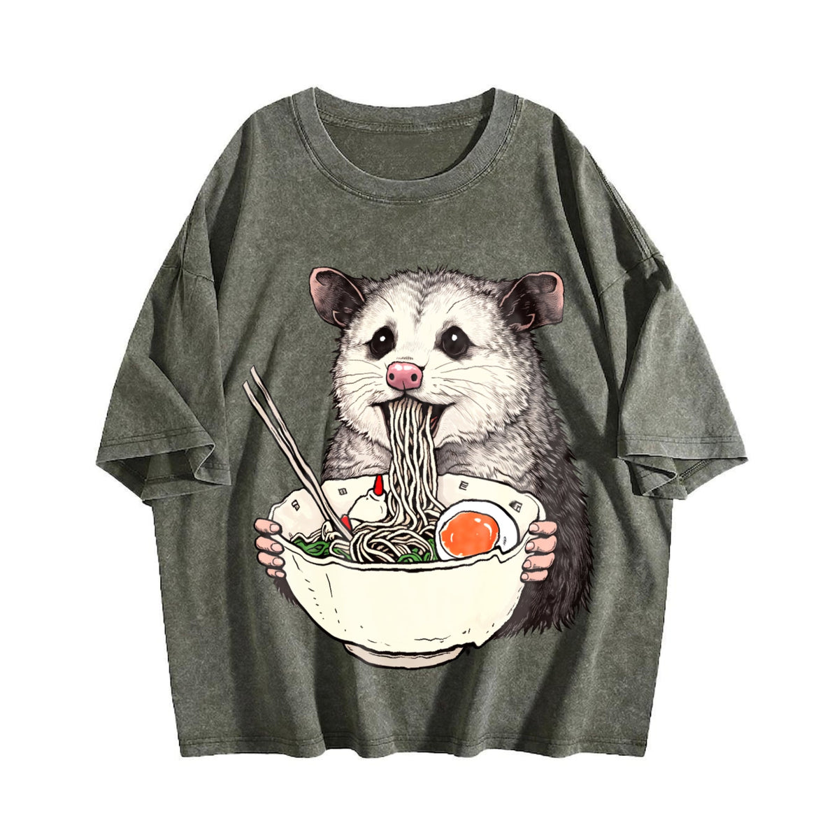 Opossum Ramen Vintage Washed T-Shirt product image 4