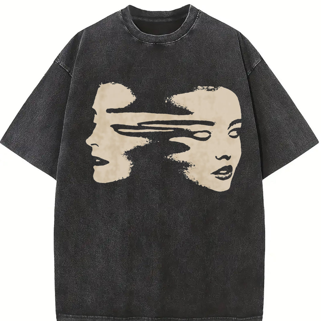 Abstract Face Summer Shoulder Sleeve Extra Large Pure product image 2