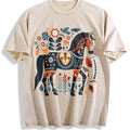 Summer Bohemian Floral Horse One-piece Vintage Washed product image 1