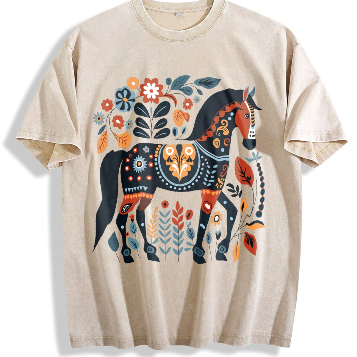 Summer Bohemian Floral Horse One-piece Vintage Washed product image 1