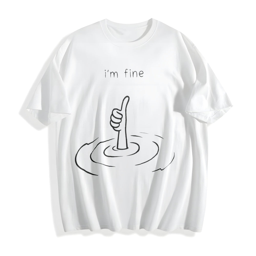 I'm Fine Cotton T-Shirt product image 2